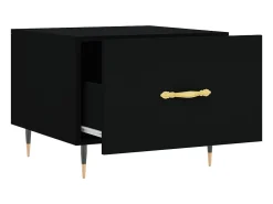 Discount Mesa de centro | Mesa de apoio 50x50x40 cm derivados de madeira Preto