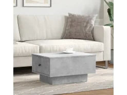 Mesa De Centro* Mesa de centro | Mesa de apoio 60x45x31 cm derivados de madeira cinza cimento Cinzento
