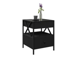 Mesa De Centro| Mesa de centro | Mesa de apoio com luzes LED Infinity 40x40x51 cm Preto