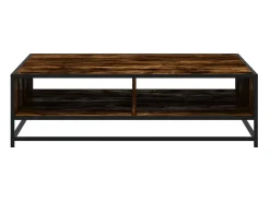 Mesa De Centro* Mesa de centro | Mesa de apoio derivados de madeira e metal carvalho fumado Castanho