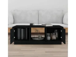 Mesa De Centro| Mesa de centro | Mesa de apoio 100x50x35 cm madeira de pinho maciça Preto