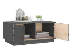 Mesa de centro | Mesa de apoio 80x50x35 cm pinho maciço cinza^ Mesa De Centro