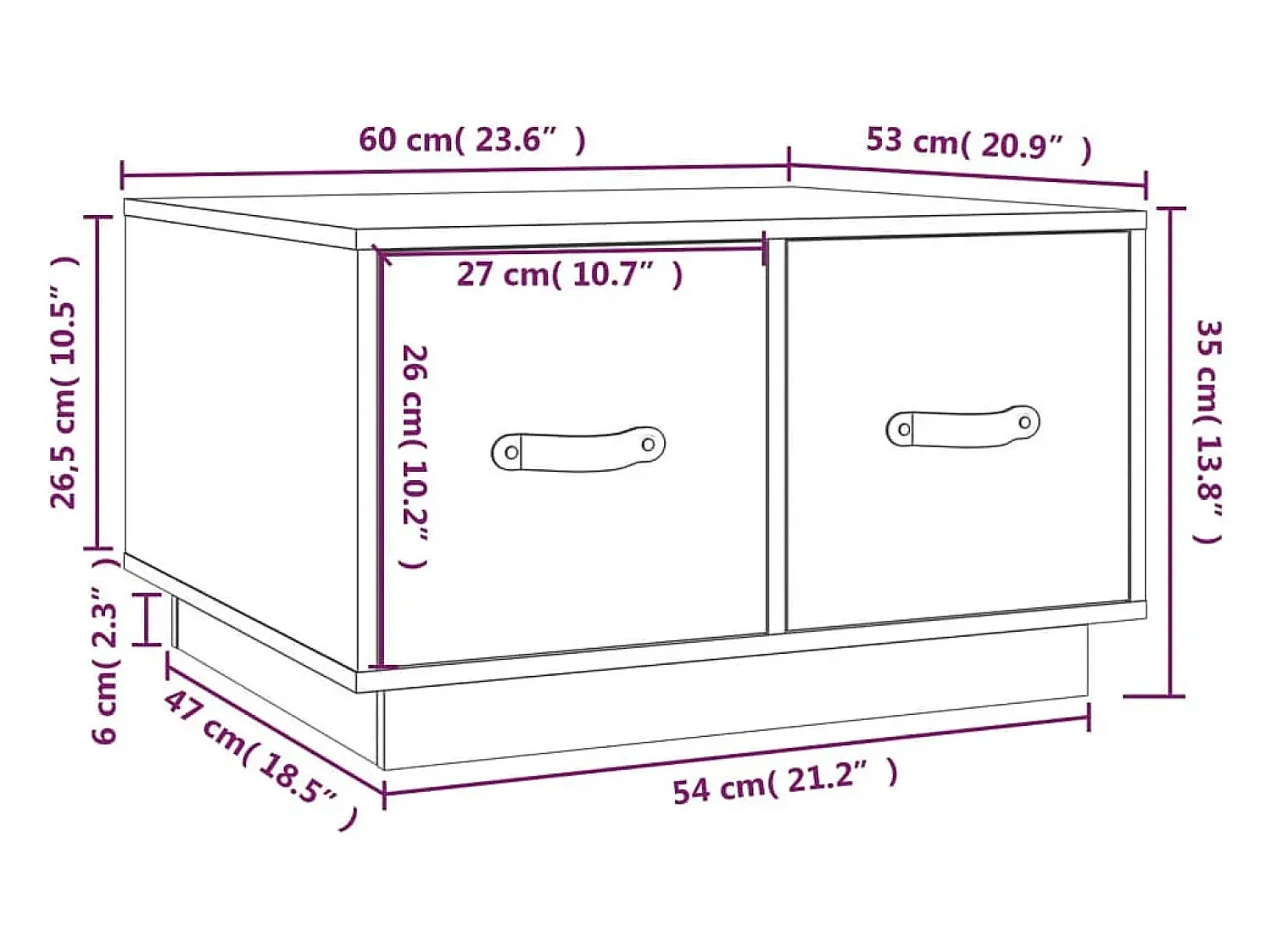 Mesa de centro | Mesa de apoio 60x53x35 cm pinho maciço mel^ Mesa De Centro