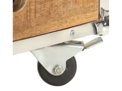 Discount Mesa de centro | Mesa de apoio | Mesa de café 89x59x33 cm madeira de mangueira áspera maciça Castanho