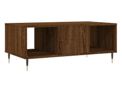 Mesa De Centro* Mesa de centro | Mesa de apoio 90x50x36.5cm derivados madeira carvalho Castanho