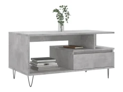 Mesa De Centro* Mesa de centro | Mesa de apoio 90x49x45 derivados de madeira cimento Cinzento