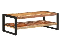 Mesa De Centro* Mesa de centro | Mesa de apoio | Mesa de café 120x60x40 cm madeira recuperada maciça Castanho