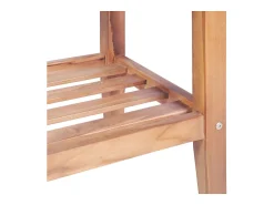 Mesa De Centro* Mesa de centro | Mesa de apoio quadrada 40x40x50 cm teca maciça Castanho