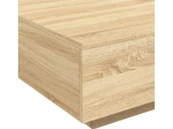 Sale Mesa de centro | Mesa de apoio | Mesa de café com luzes LED 80x80x31 cm carvalho sonoma Castanho