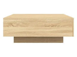 Sale Mesa de centro | Mesa de apoio | Mesa de café com luzes LED 80x80x31 cm carvalho sonoma Castanho