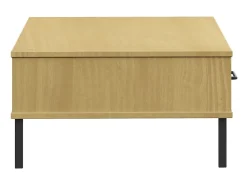 Best Mesa de centro | Mesa de apoio c/ pernas de metal pinho maciço OSLO Castanho