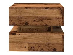 Sale Mesa de centro | Mesa de apoio com luzes LED 50x50x40 cm madeira velha Castanho
