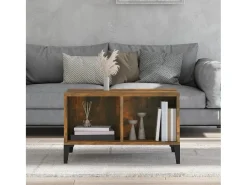 Best Mesa de centro | Mesa de apoio 60x50x36.5 cm derivados madeira carvalho fumado Castanho