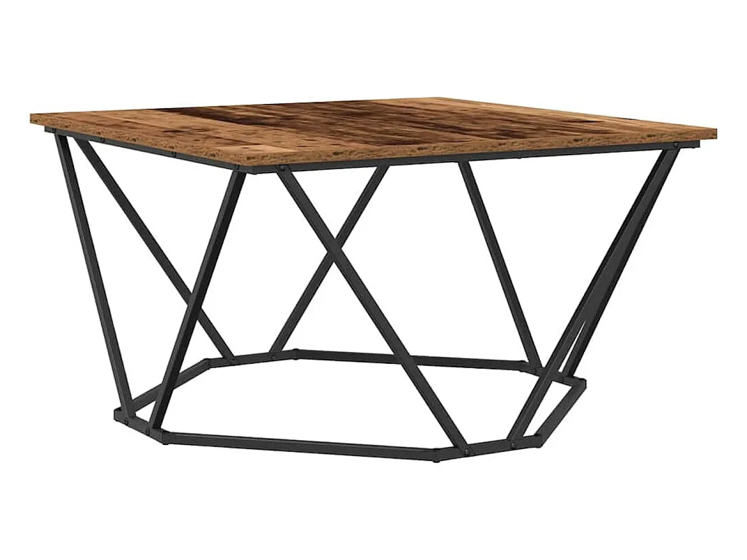 Mesa De Centro| Mesa de centro | Mesa de apoio Madeira antiga 80x80x45 cm Castanho