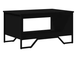 Online Mesa de centro | Mesa de apoio 75x51x40 cm derivados de madeira Preto