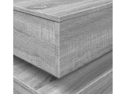 Mesa De Centro| Mesa de centro | Mesa de apoio com luzes LED 50x50x40 cm sonoma cinza-claro Cinzento