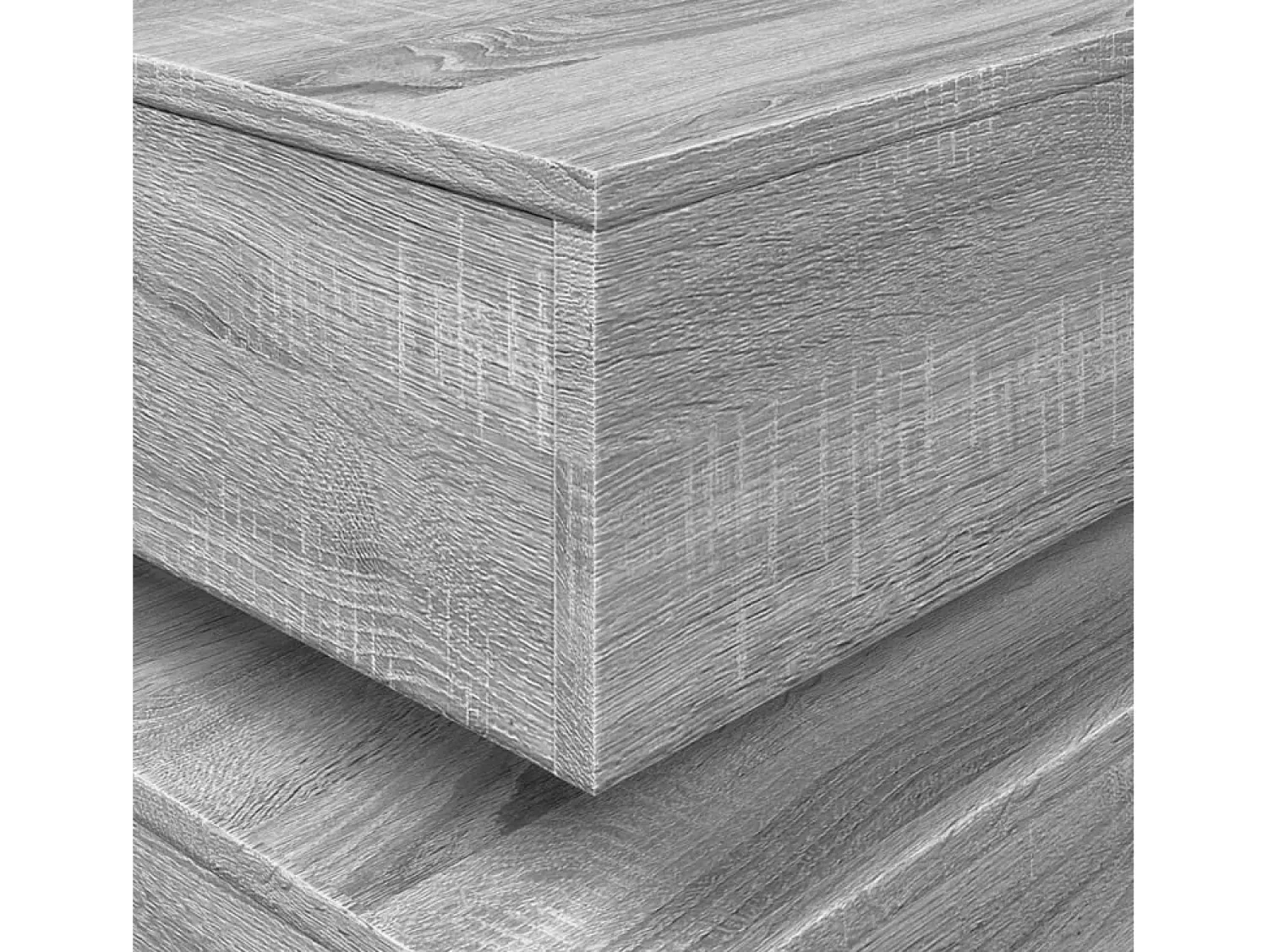 Mesa De Centro| Mesa de centro | Mesa de apoio com luzes LED 50x50x40 cm sonoma cinza-claro Cinzento