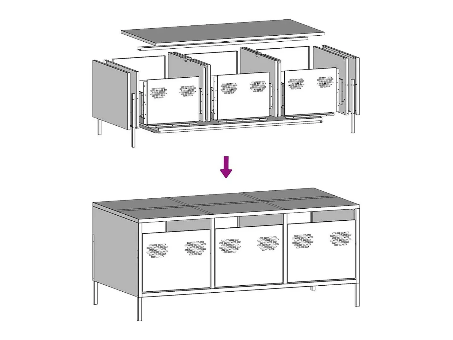 Discount Mesa de centro | Mesa de apoio 101.5x50x43.5 cm aço laminado a frio Rosa