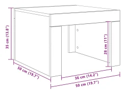 Mesa De Centro* Mesa de centro | Mesa de apoio carvalho artisiano Madeira processada Castanho