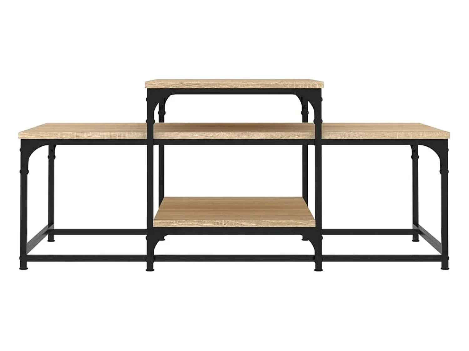 Mesa de centro | Mesa de apoio 102x60x45cm derivados de madeira carvalho sonoma^ Mesa De Centro