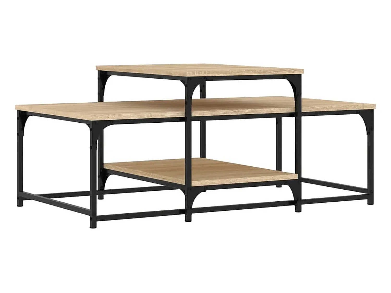 Mesa de centro | Mesa de apoio 102x60x45cm derivados de madeira carvalho sonoma^ Mesa De Centro