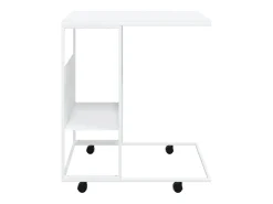 Mesa De Centro* Mesa de centro | Mesa de apoio c/ rodas 55x36x63.5cm derivados de madeira Branco