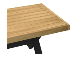 Clearance Mesa de centro | Mesa de apoio NOAIN pernas em forma dex120x60x40 cm Castanho