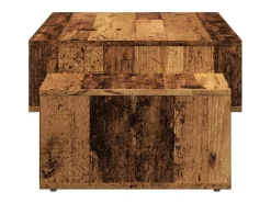 Mesa De Centro* Mesa de centro | Mesa de apoio 105x55x32 cm deriv. de madeira madeira velha Castanho