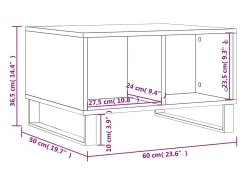 Mesa De Centro* Mesa de centro | Mesa de apoio 60x50x36.5 cm derivados madeira brilhante Branco