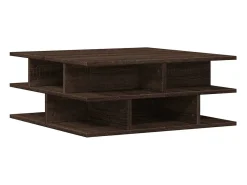 Mesa De Centro| Mesa de centro | Mesa de apoio 70x70x29 cm derivados madeira carvalho Castanho