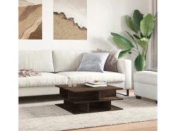Mesa De Centro| Mesa de centro | Mesa de apoio 70x70x29 cm derivados madeira carvalho Castanho