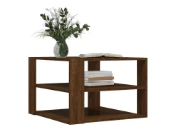 Mesa de centro | Mesa de apoio 59.5x59.5x40cm derivados madeira carvalho^ Mesa De Centro