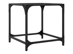 Mesa De Centro* Mesa de centro | Mesa de apoio c/ topo em vidro 40x40x40 cm aço Transparente