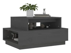 Mesa de centro | Mesa de apoio 80x55x40.5 cm madeira de pinho maciça^ Mesa De Centro