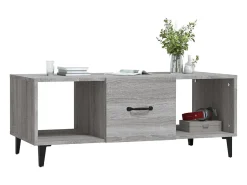 Mesa De Centro* Mesa de centro | Mesa de apoio 102x50x40cm derivados de madeira sonoma Cinzento