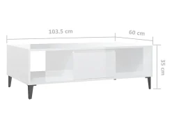 Mesa de centro | Mesa de apoio derivados de madeira brilhante^ Mesa De Centro