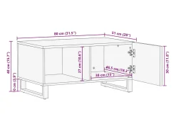 Mesa De Centro| Mesa de centro | Mesa de apoio | Mesa de café 80x51x40 cm madeira de acácia maciça Multicor