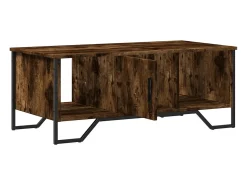 Mesa De Centro| Mesa de centro | Mesa de apoio 100x51x40 cm derivados madeira carvalho fumado Castanho