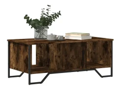 Mesa De Centro| Mesa de centro | Mesa de apoio 100x51x40 cm derivados madeira carvalho fumado Castanho