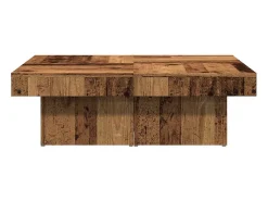 Discount Mesa de centro | Mesa de apoio 90x90x28 cm derivados de madeira madeira velha Castanho