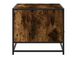 Mesa de centro | Mesa de apoio 100x50x45cm deriv. madeira/metal carvalho fumado^ Mesa De Centro