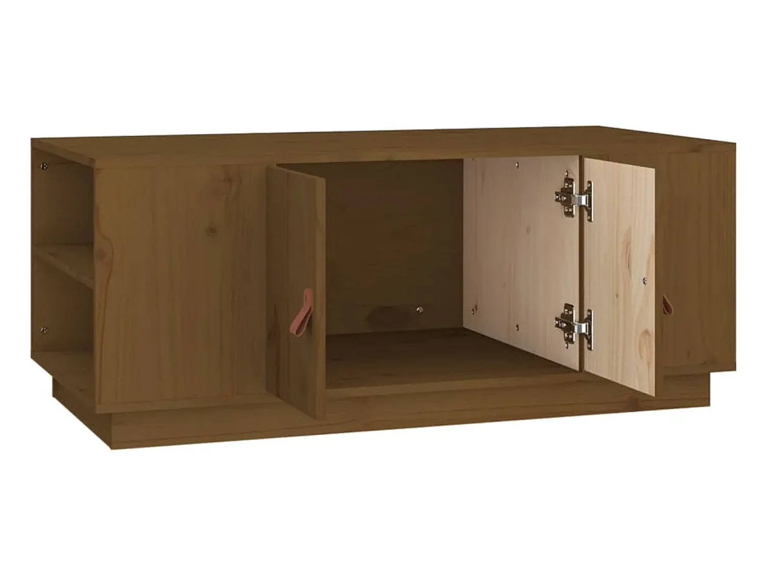 Online Mesa de centro | Mesa de apoio 100x50x41 cm pinho maciço mel Castanho