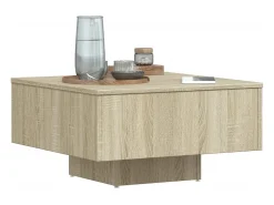 Hot Mesa de centro | Mesa de apoio 60x60x31.5 cm derivados madeira carvalho sonoma Castanho