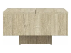Hot Mesa de centro | Mesa de apoio 60x60x31.5 cm derivados madeira carvalho sonoma Castanho