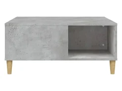 Mesa De Centro| Mesa de centro | Mesa de apoio 80x80x36.5 cm derivados madeira cimento Cinzento