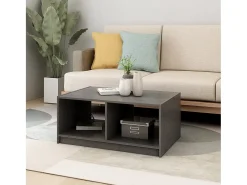 Mesa De Centro| Mesa de centro | Mesa de apoio 75x50x33.5 cm madeira de pinho maciça Cinzento