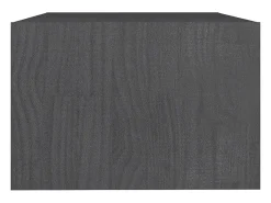 Mesa De Centro| Mesa de centro | Mesa de apoio 75x50x33.5 cm madeira de pinho maciça Cinzento