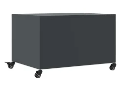 Mesa De Centro| Mesa de centro | Mesa de apoio | Mesa de café 68x50x43.5 cm aço antracite Preto