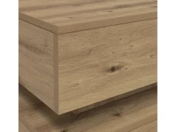 Mesa De Centro| Mesa de centro | Mesa de apoio com luzes LED 50x50x40 cm carvalho artisiano Castanho