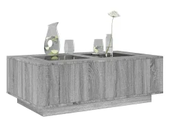 Hot Mesa de centro | Mesa de apoio luzes LED Infinity 116x69x40 cm sonoma Cinzento